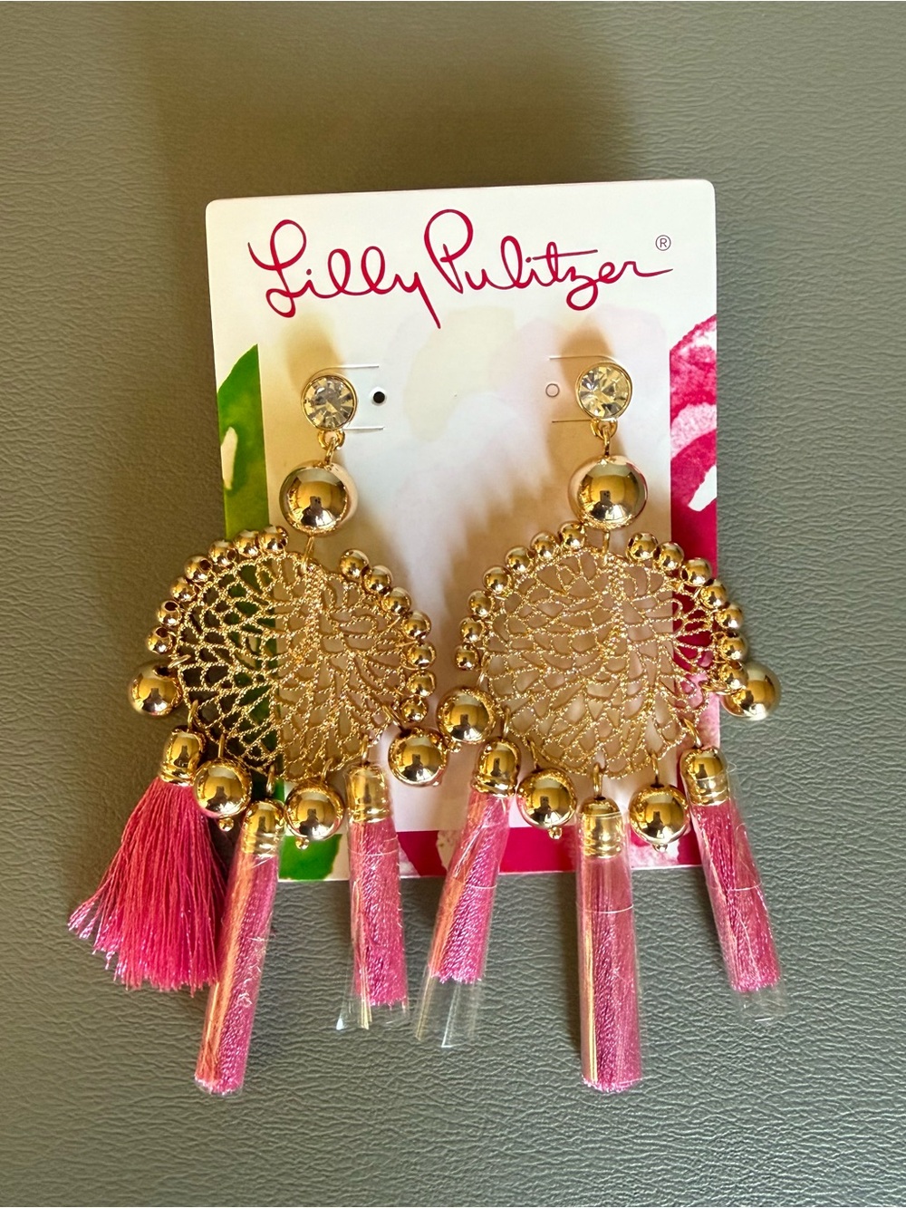 NWT Lilly Pulitzer Sea Dreamer Earrings in Aura Pink